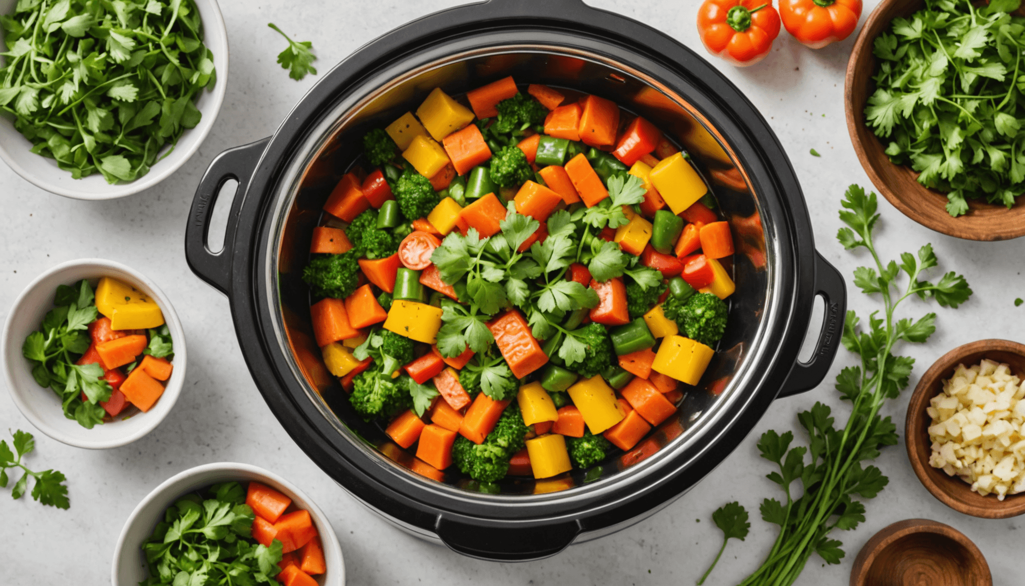 Healthy meal prep using a slow cooker