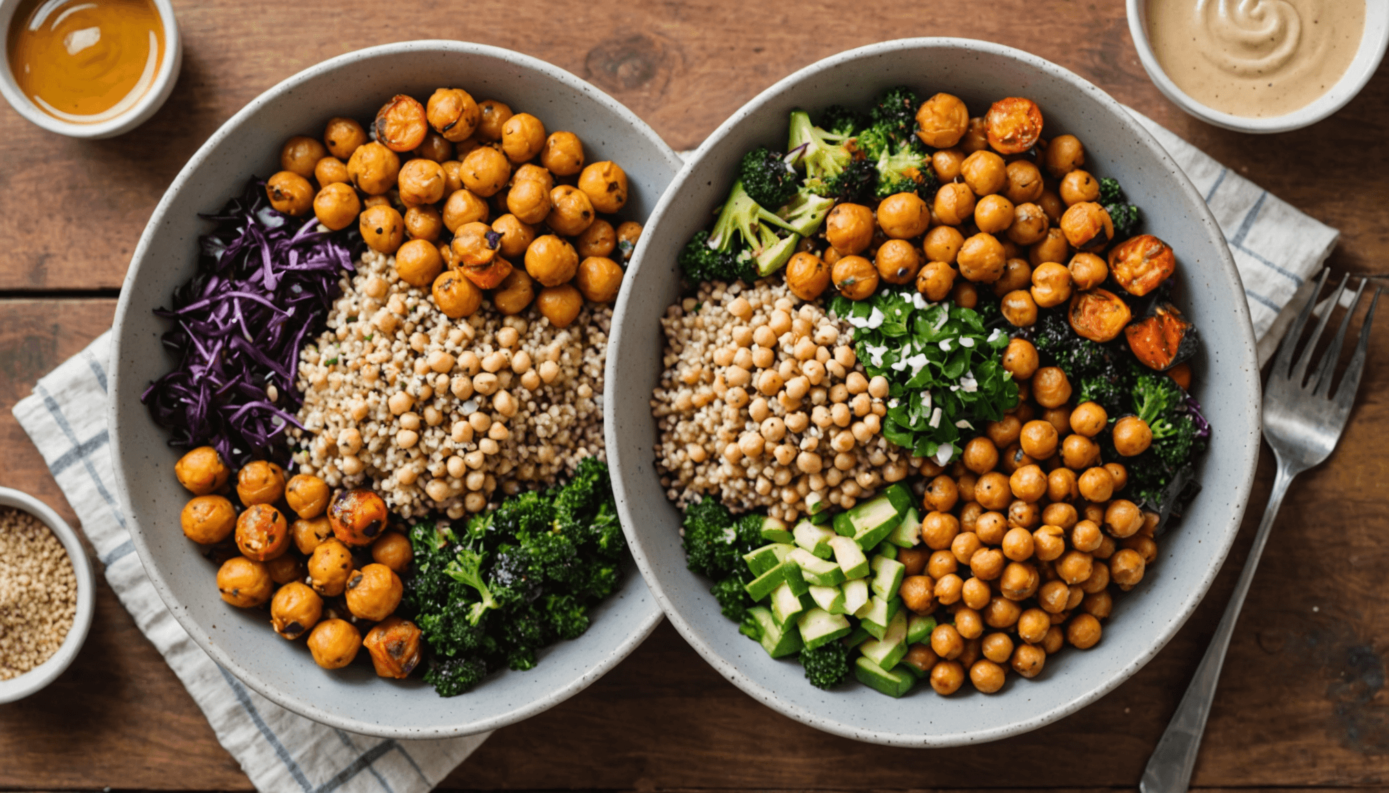 Healthy meal prep with protein alternatives