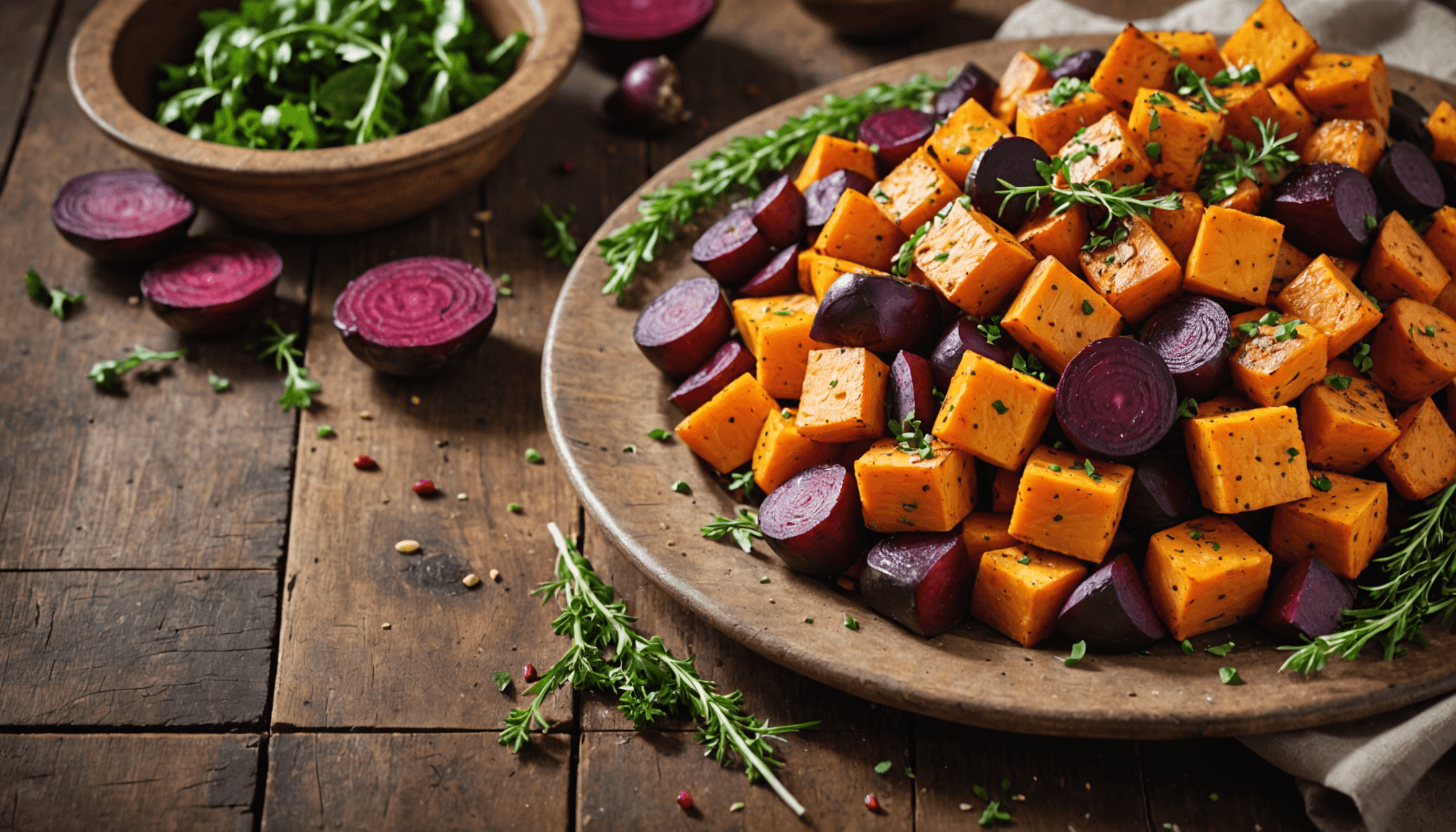Healthy meal prep with seasonal vegetables
