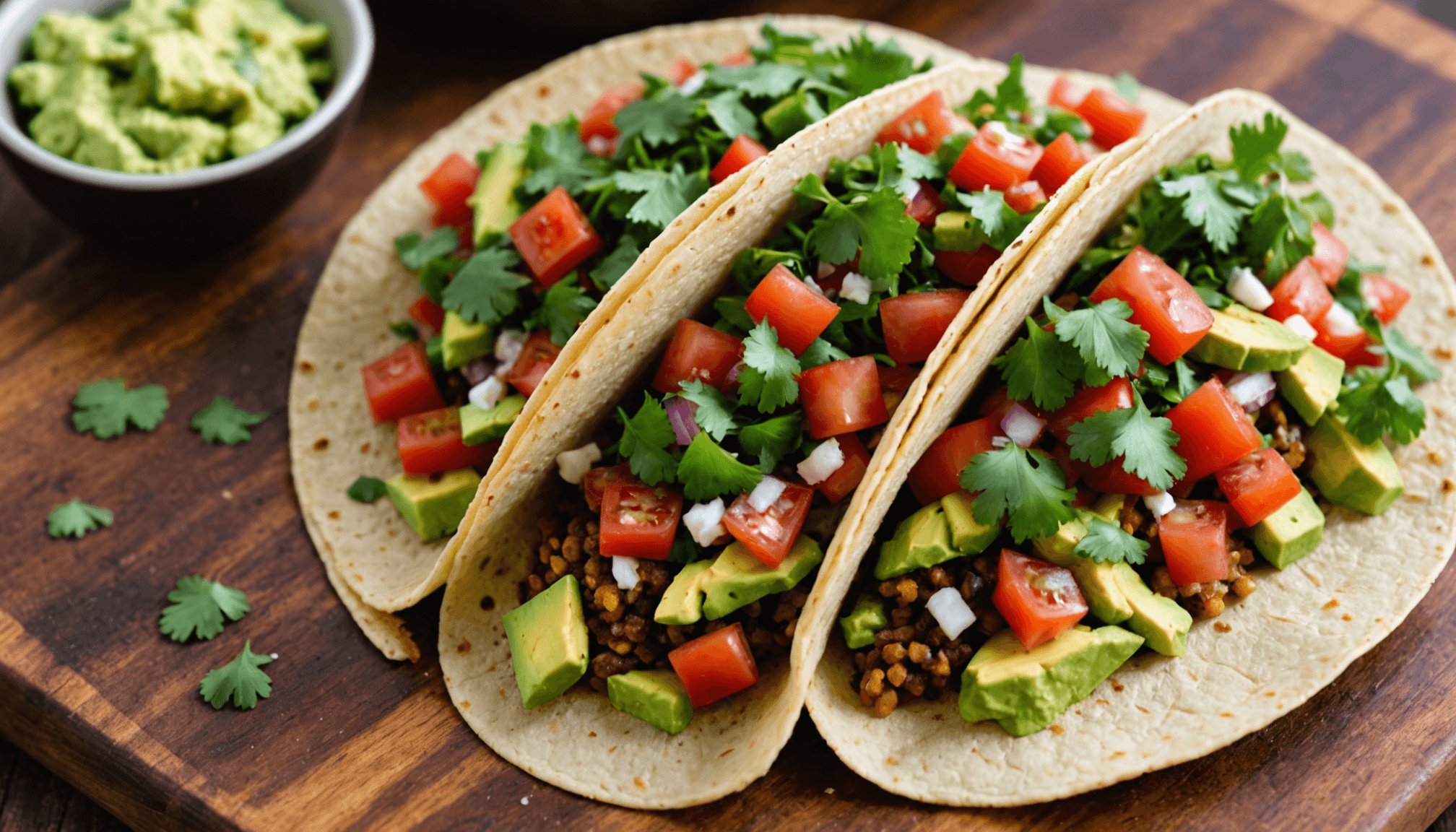 Simple vegetarian tacos for a fresh dinner