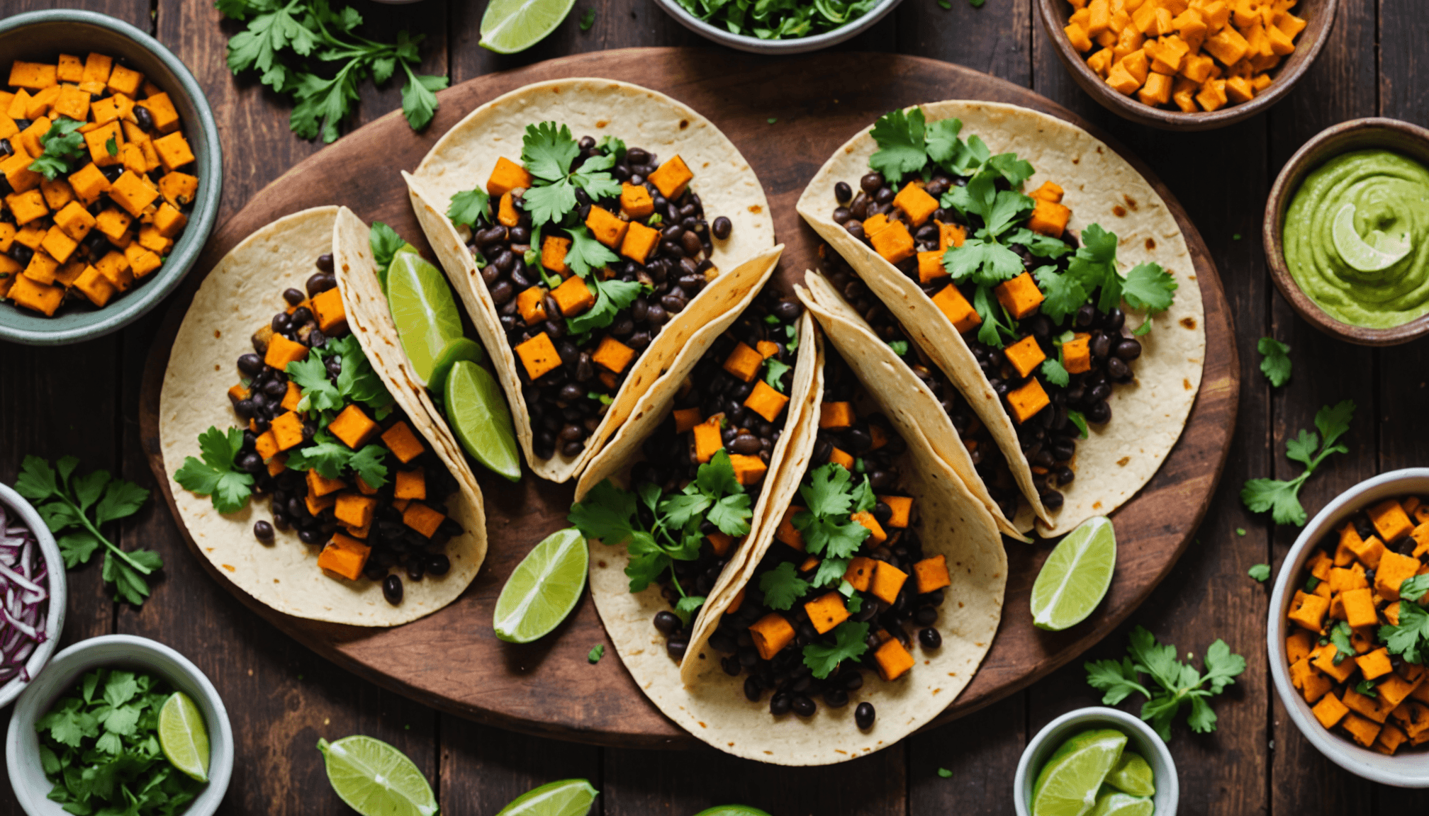 Simple vegetarian tacos for a fresh dinner