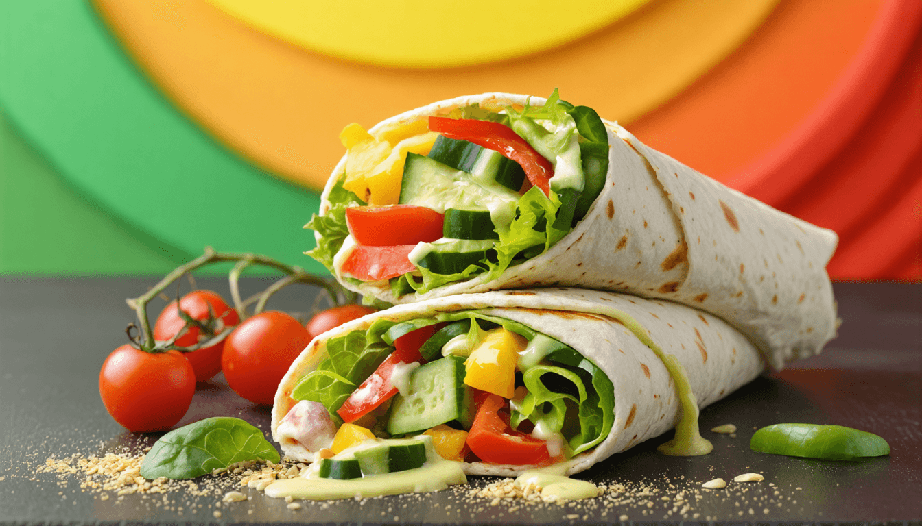 Speedy Mediterranean wraps for a quick meal