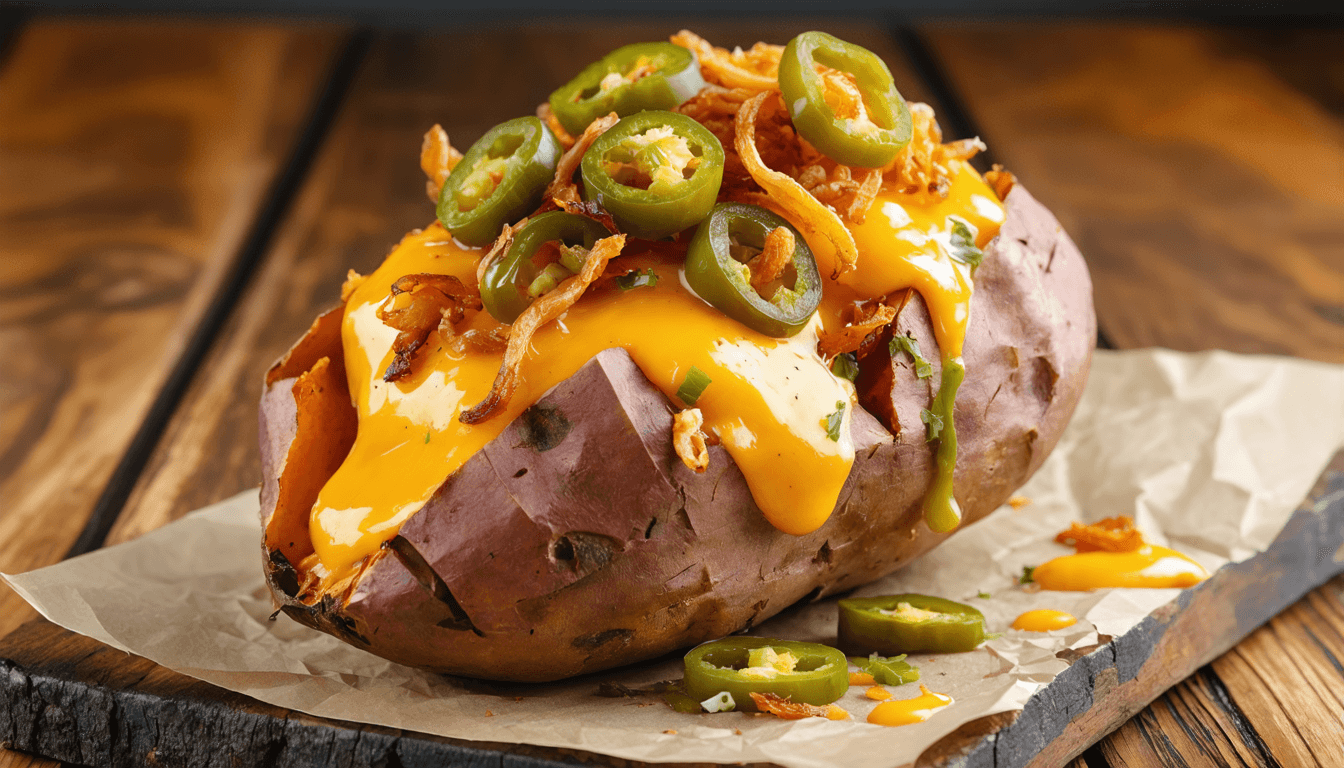 Delicious baked sweet potatoes for dinner