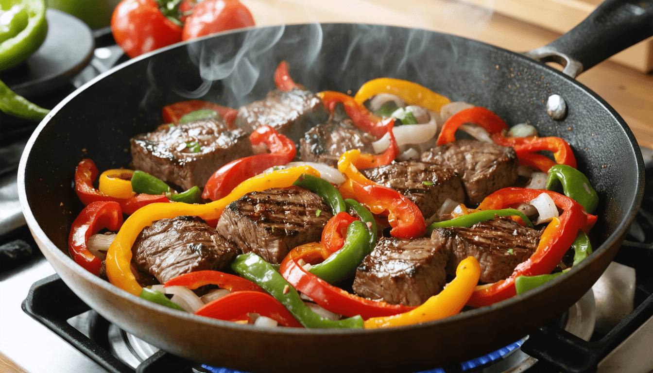 Easy beef fajitas with minimal prep