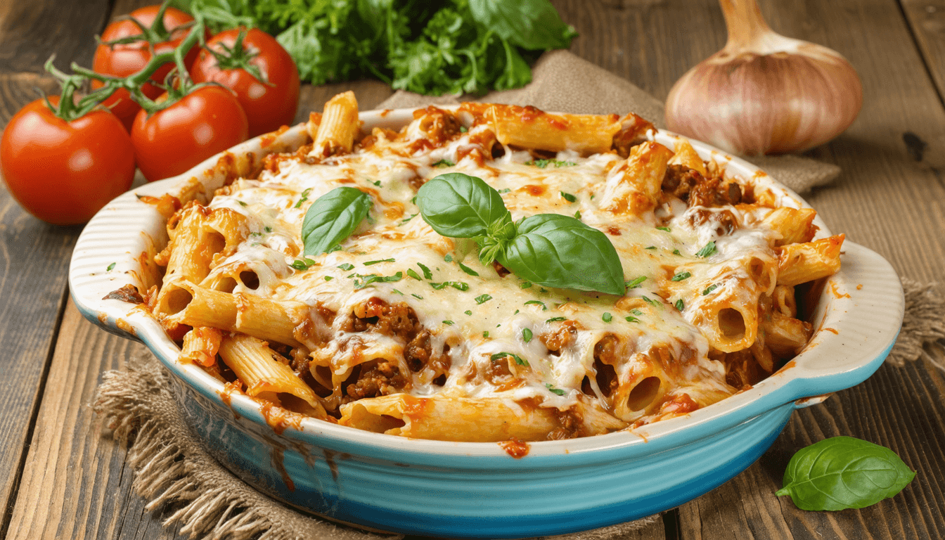 Fast baked ziti that the whole family will love