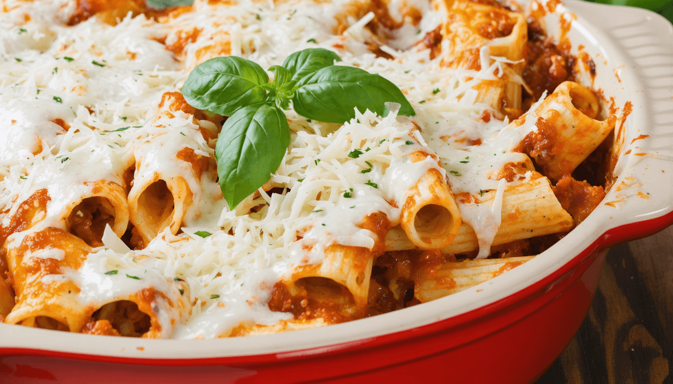 Fast baked ziti that the whole family will love