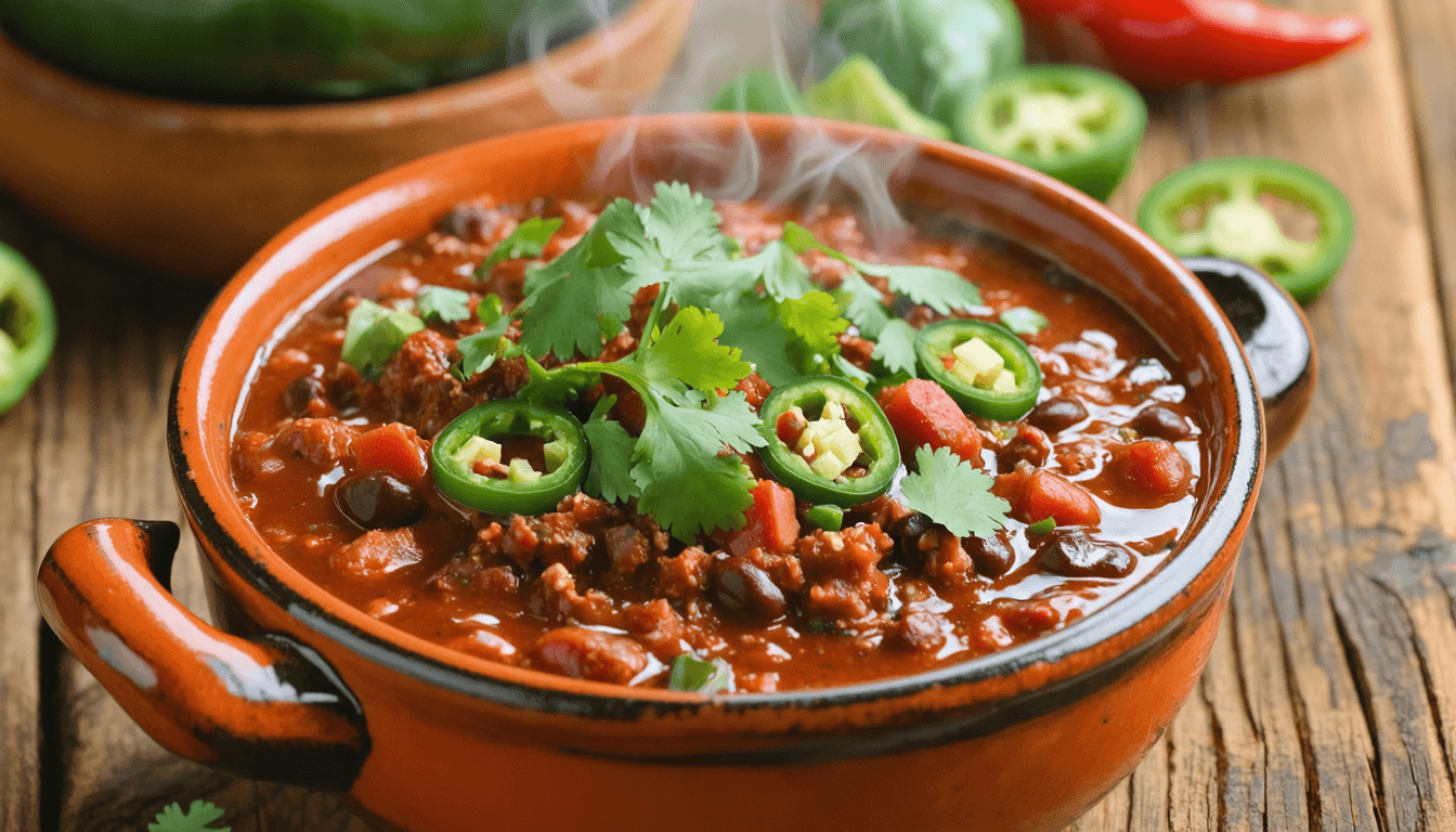 Fast chili con carne for a hearty dinner Fast chili con carne for a hearty dinner