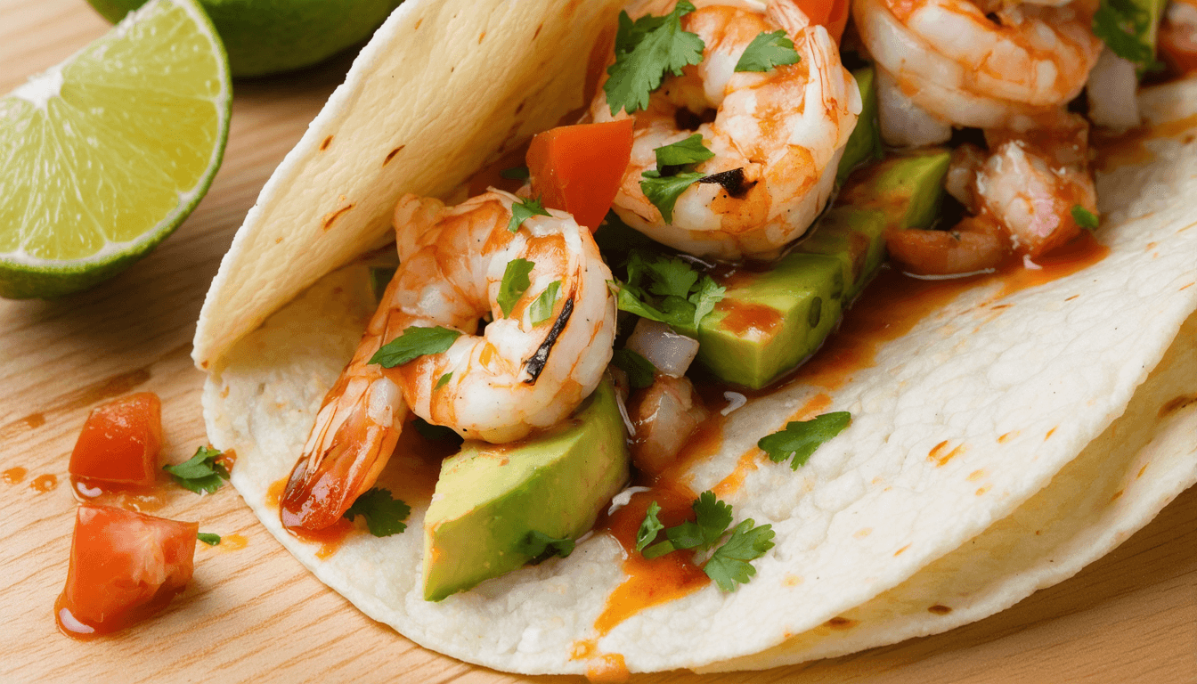 Simple grilled shrimp tacos ready in no time Simple grilled shrimp tacos ready in no time